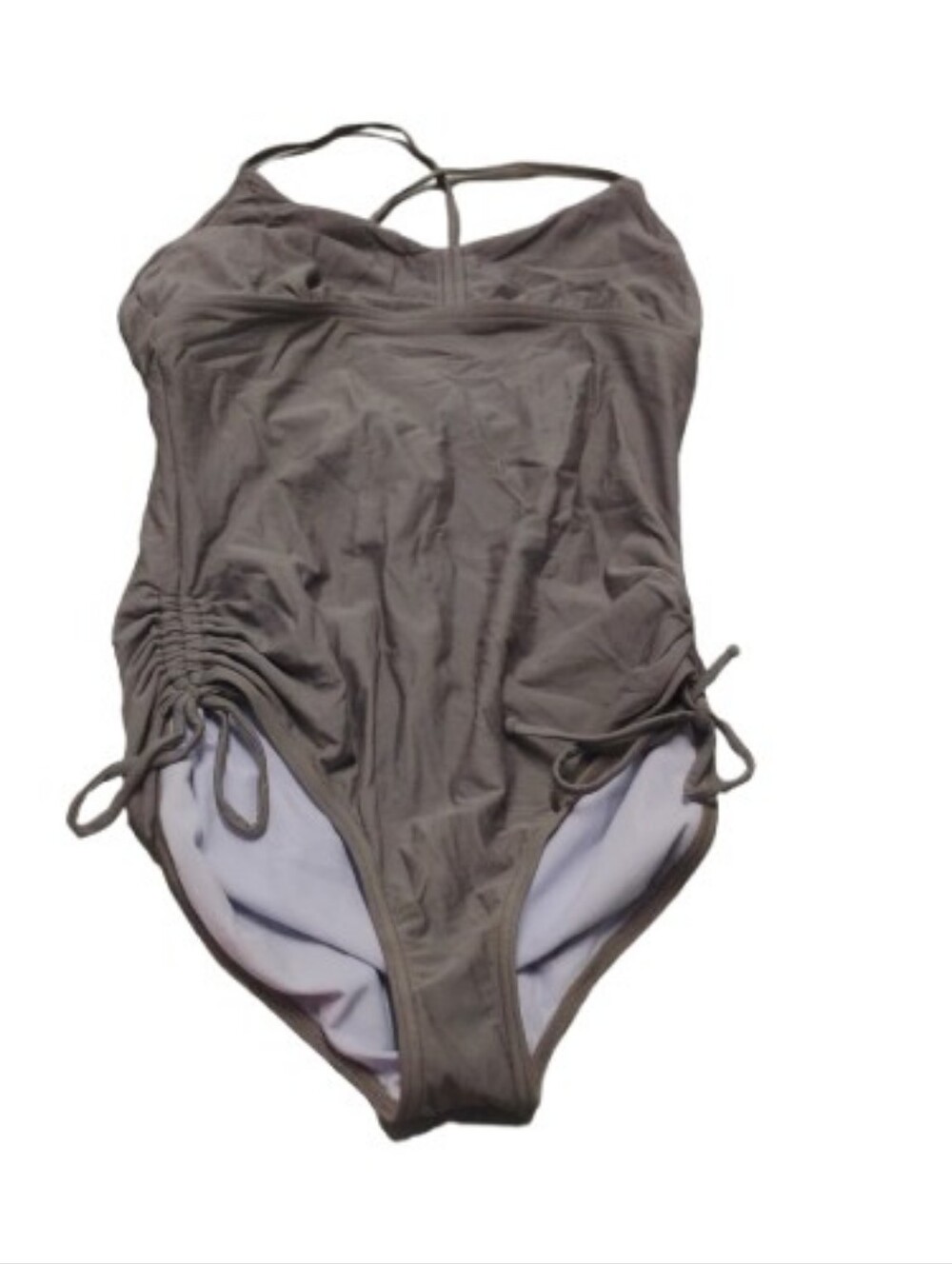 Prana Womens Gray One Piece Swimsuit Sz M
